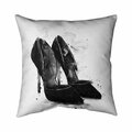 Fondo 26 x 26 in. Black Pumps-Double Sided Print Indoor Pillow FO2797947